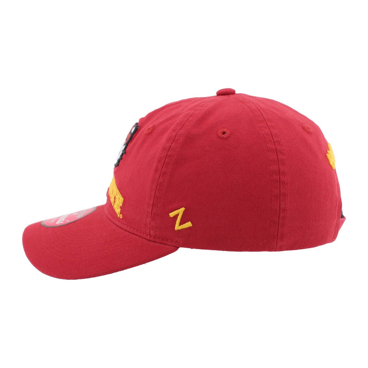 Zephyr Iowa State Hello Kitty Cardinal and Gold Hat side view vendor image